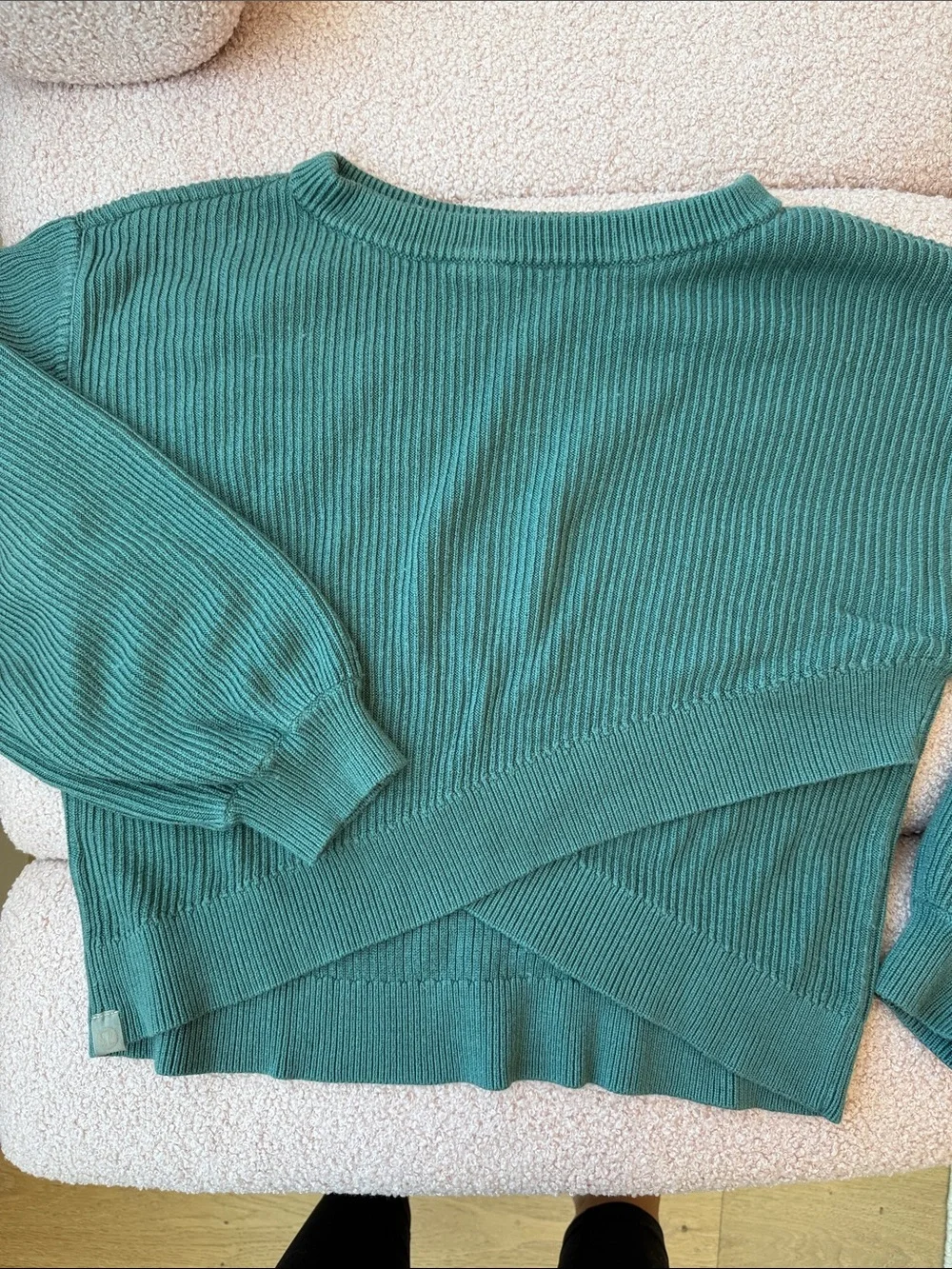 lululemon athletica Teal Ribbed Cross-Back Sweater